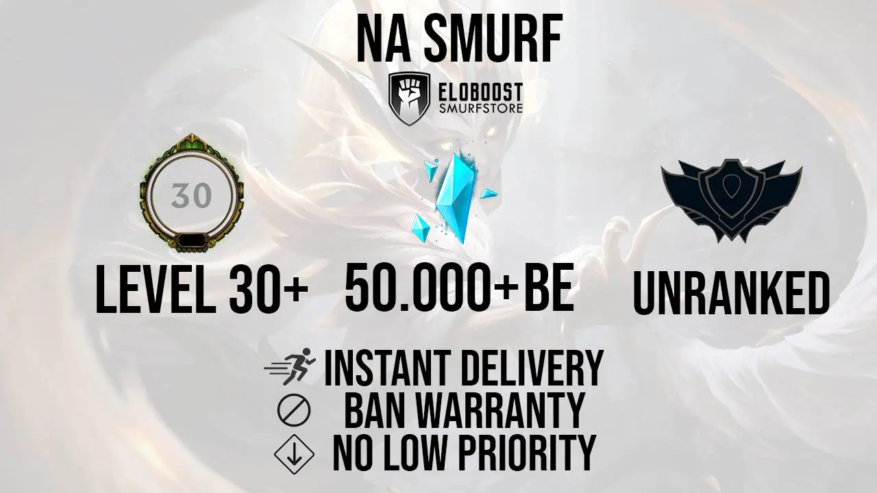 LoL Account NA Level 30 Smurf League of Legends 30-50K BE Unranked North  America – St. John's Institute (Hua Ming)