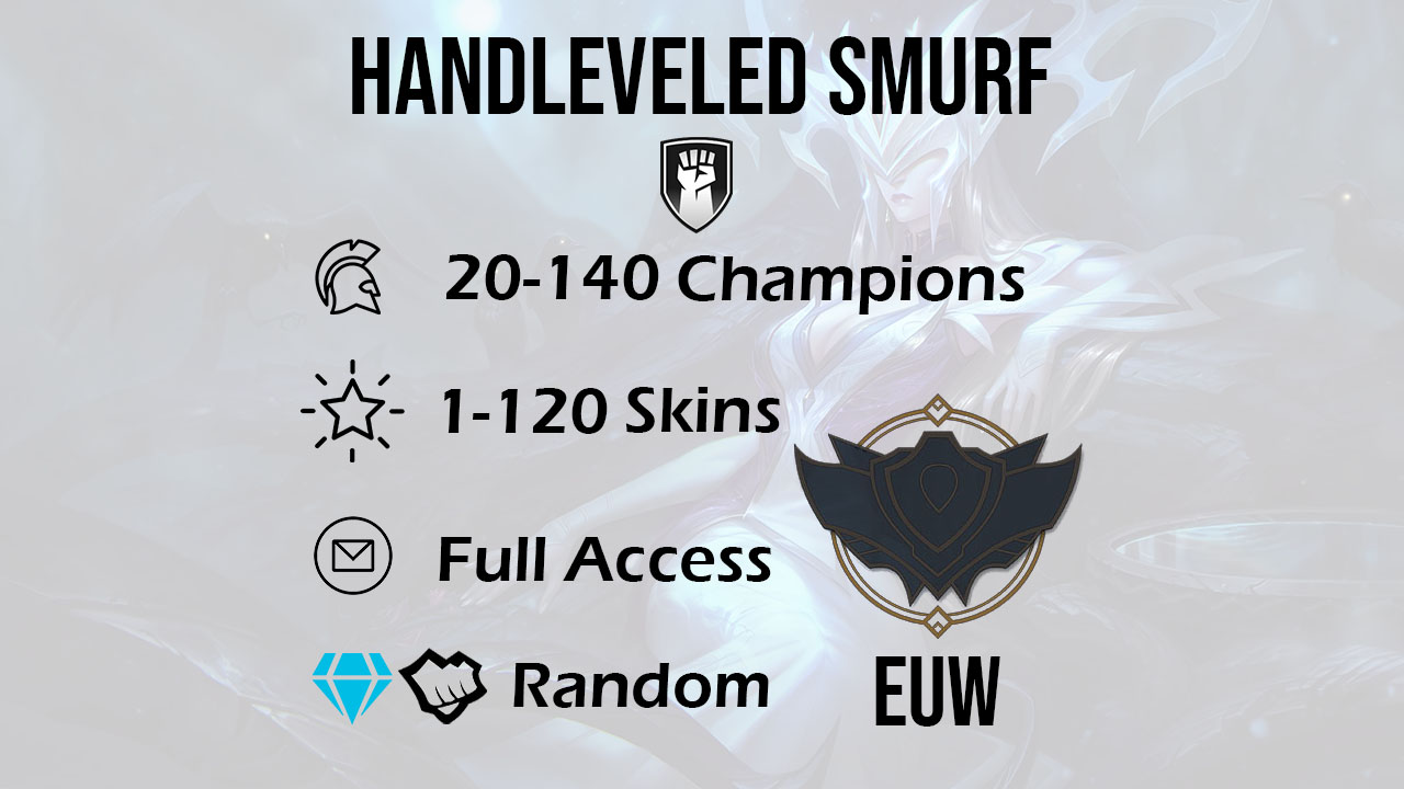 EUW League of Legends LOL Smurf 40K 50K 60K 70K 80K 100K BE IP Level 30  Unranked